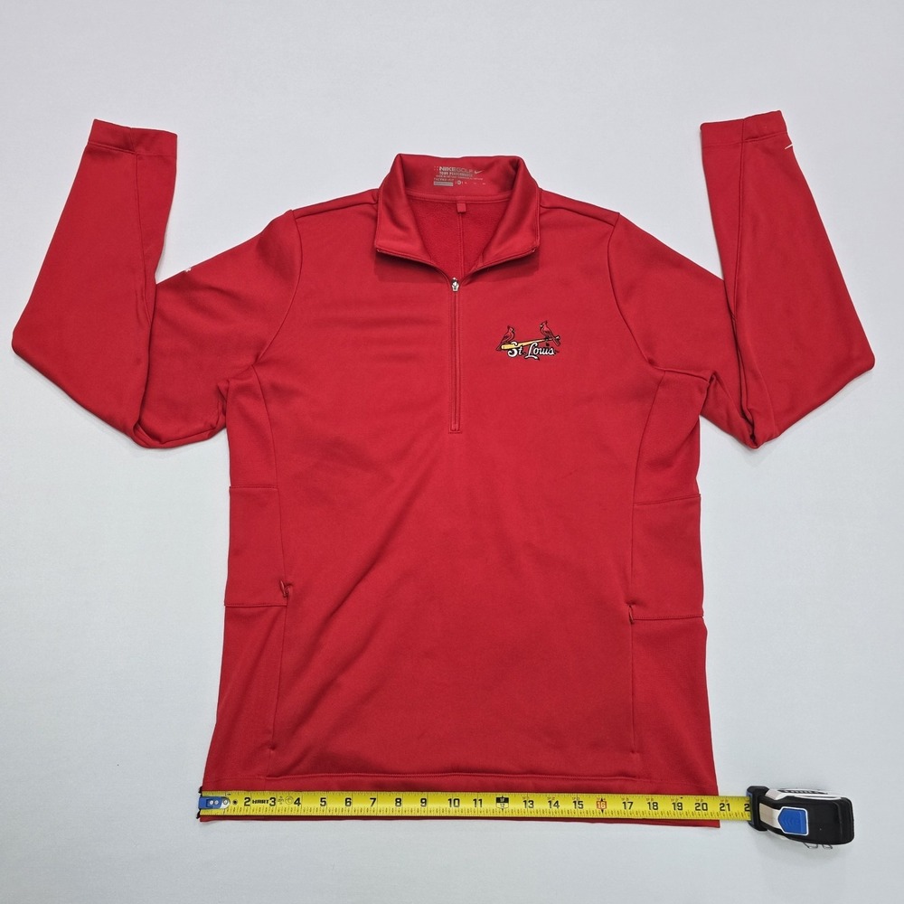 Nike Golf St Louis Cardinals Red Therma-FIT Quarter Zip Pullover Mens XL - Picture 10 of 16